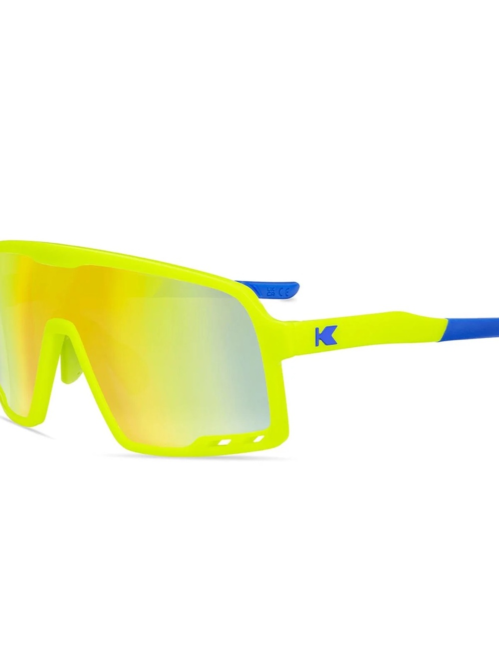 NWT Knockaround Kids Neon Yellow Shield Sunglasses